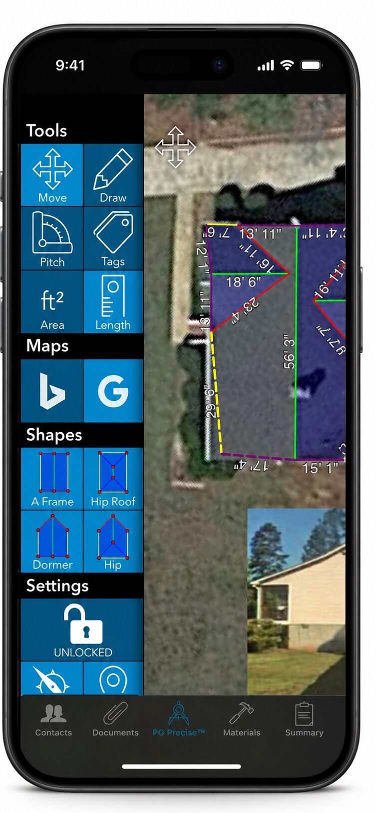free roof measurement software PG Precise measuring roof